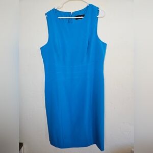 Chic Sleeveless Blue Midi Dress